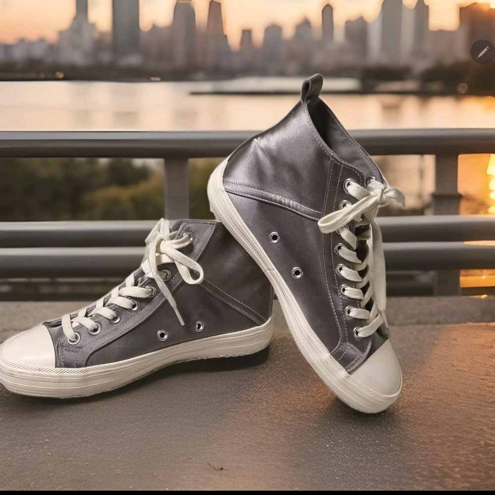 ZARA Stylish Gray High-Top Sneakers